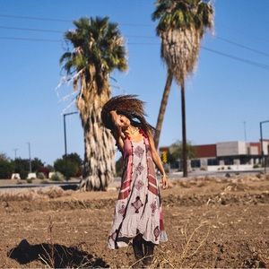 Zara Exclusive Bohemian Indie Ethnic Emdroidered Maxi Dress